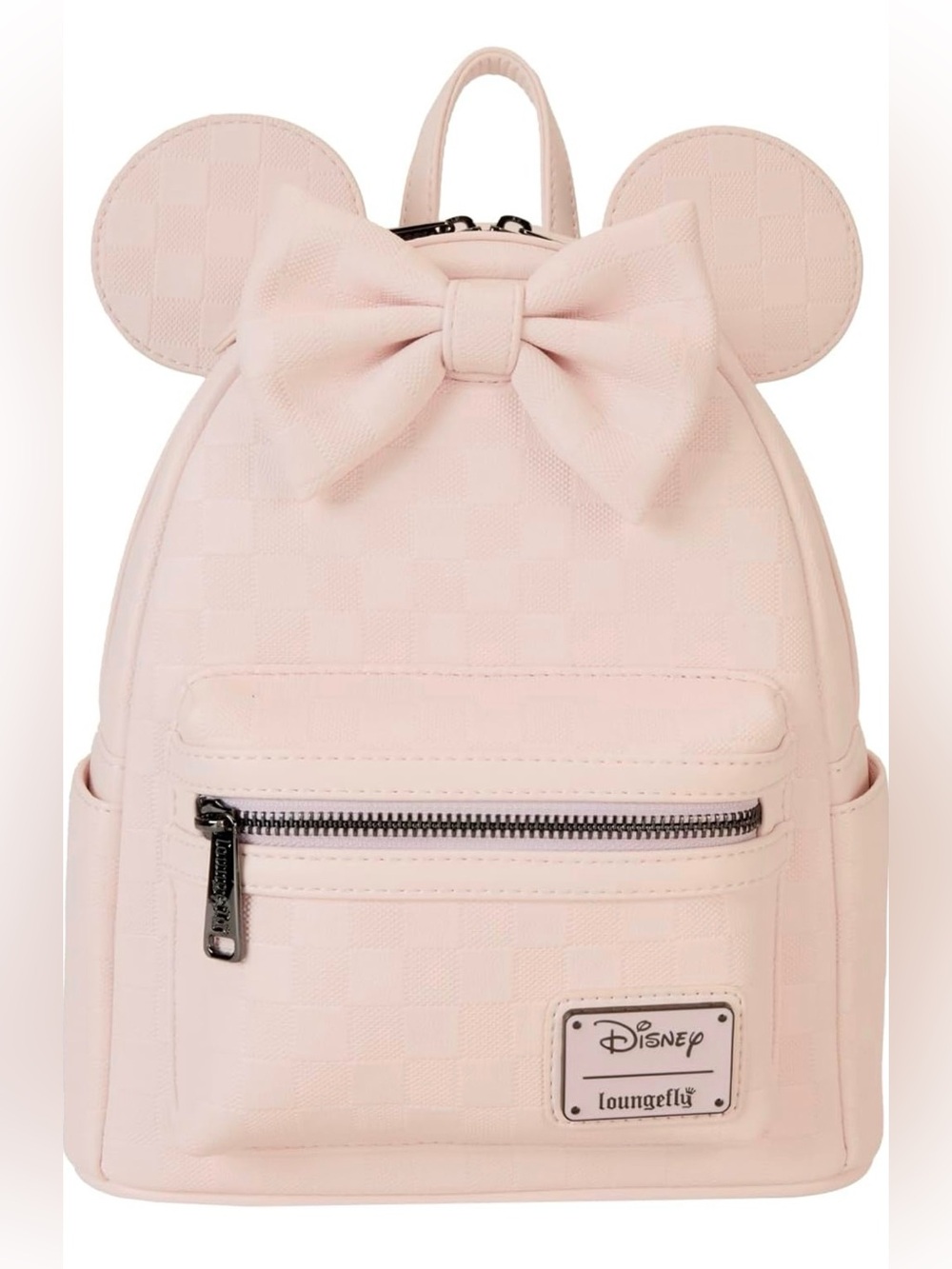 Loungefly Minnie Mouse Checkered Texture Mini Backpack NEW